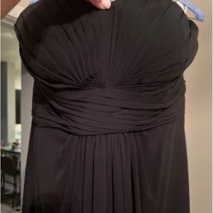 Black Strapless Bridesmaid Dress